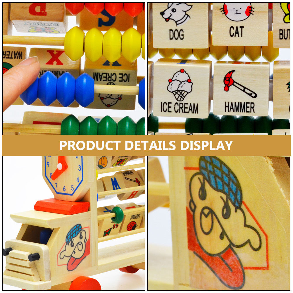 Abacus Counting Bead - Wooden Abacus Stand Colorful Beads Kids