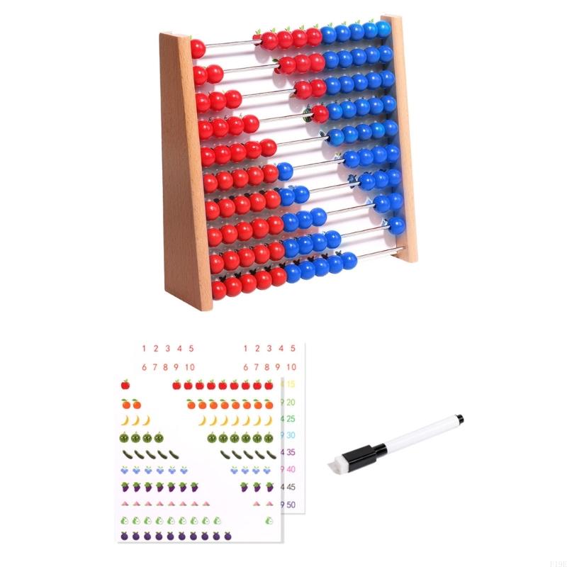 Wooden Abacus with Red and Blu - огляд і ціна Abacus Counting Bead