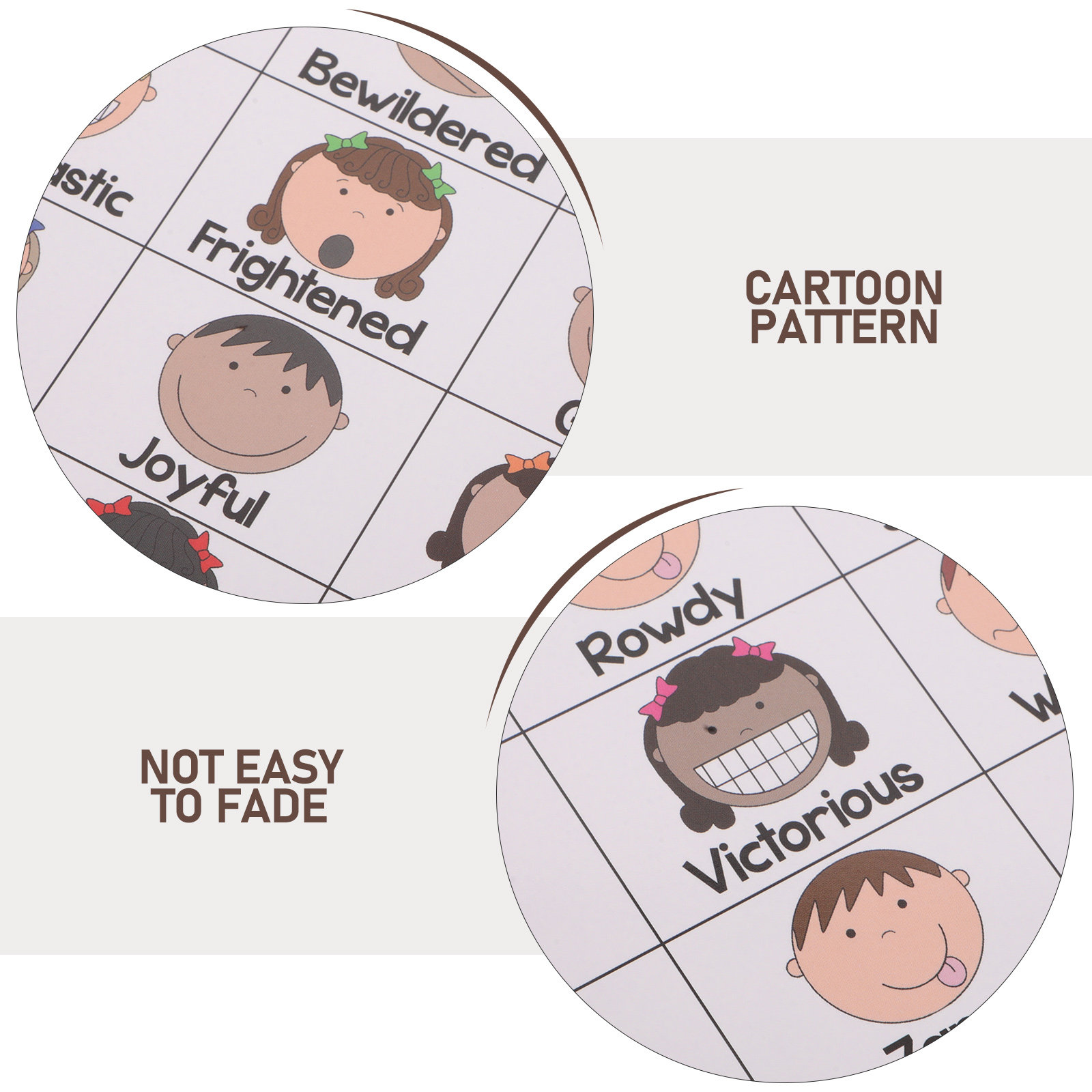10Pcs A-Z Feelings Chart Emoti - огляд і ціна Kids Education Charts